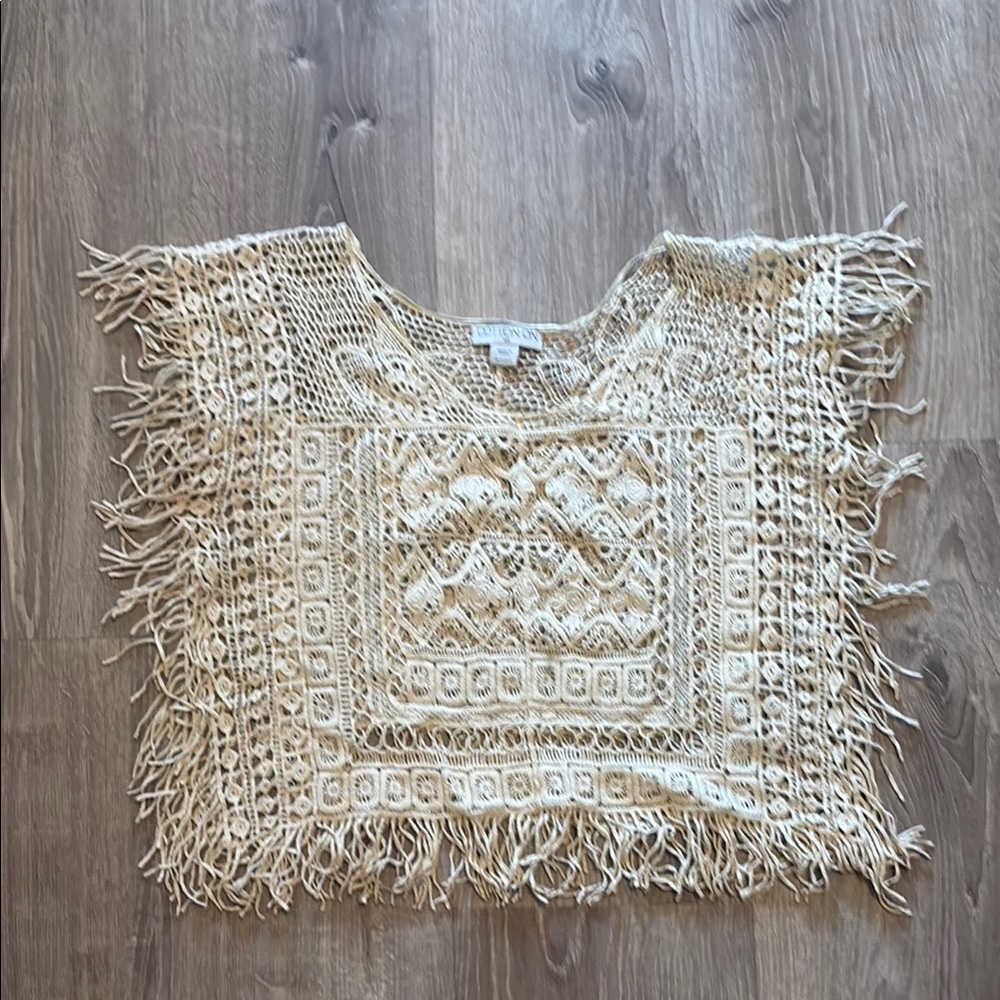 Cotton On Cream Crochet Top